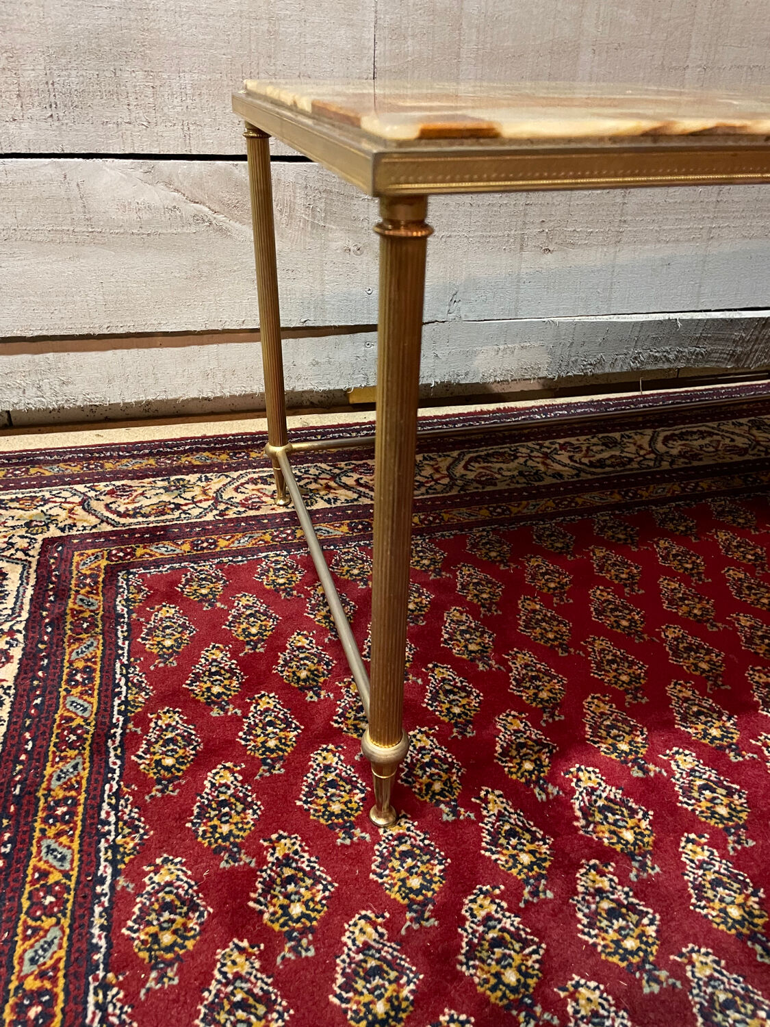 Nesting coffee table in onyx, 70s/80s design
