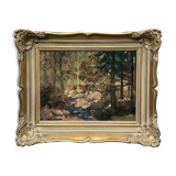 “Stream in the forest” by Modeste-Jean Lhomme. Liège school of landscape
