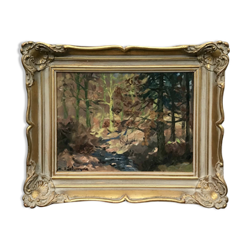 “Stream in the forest” by Modeste-Jean Lhomme. Liège school of landscape