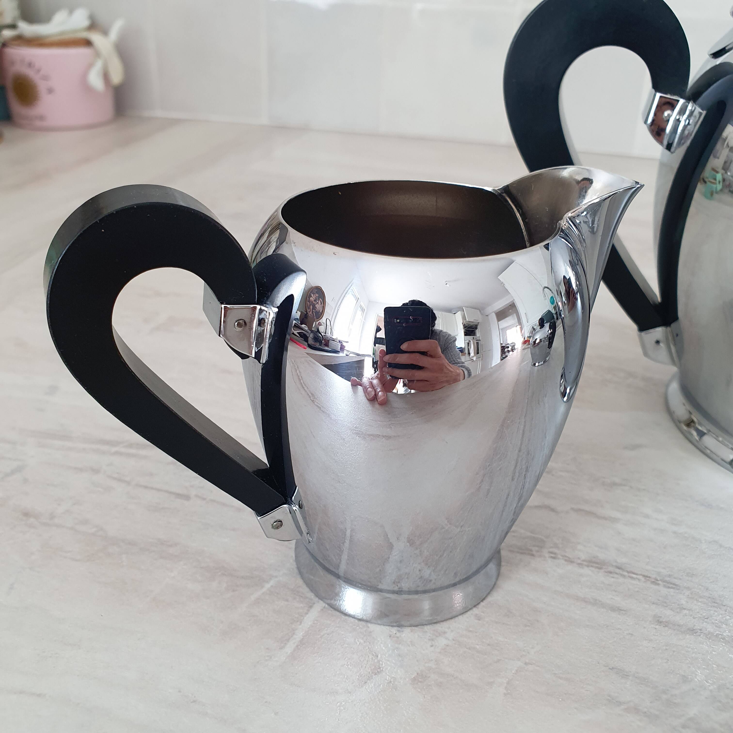 Service à café - thé collection bombé en inox 18/10, Alfra Alessi