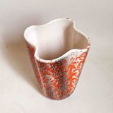 Glazed ceramic vase 1970s Height 20 cm