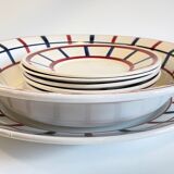 Set of 7 ceramic dishes hbcm béarn france