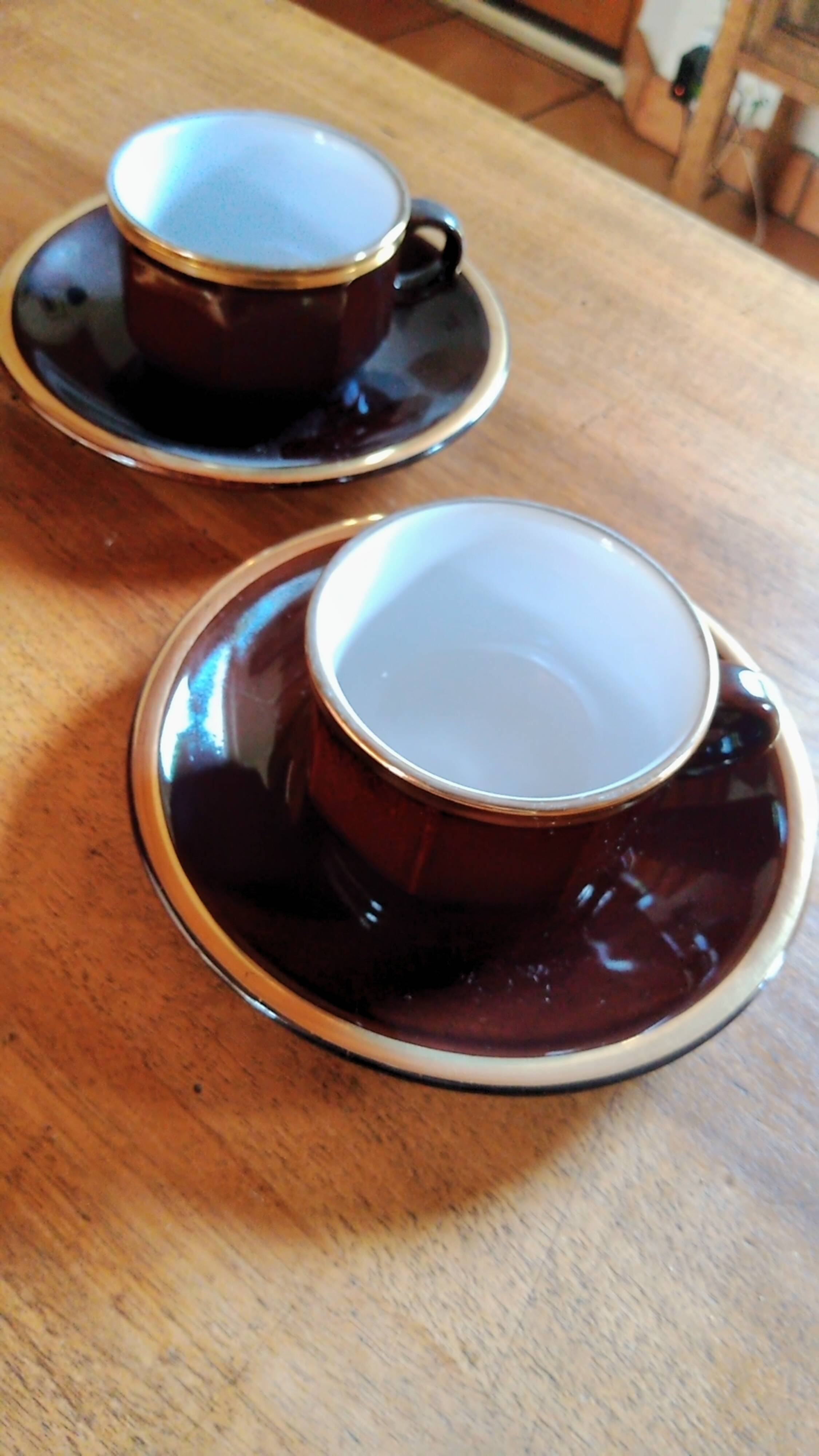 Lot de 2 tasses à café "bistrot"