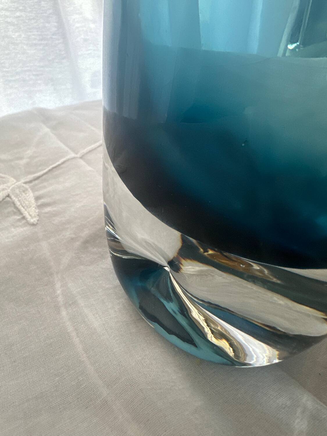 Scandinavian Design Blown Glass Vase Bo Borgstrom Vintage 1960s/1970s