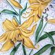 Small plate with yellow lilies, signed VBS Schramberg