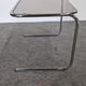 Nested tables with tubular chrome and smoked glass, France 1970.