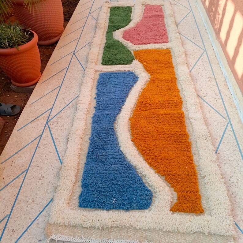 Moroccan handmade runner rug 300cmx70cm