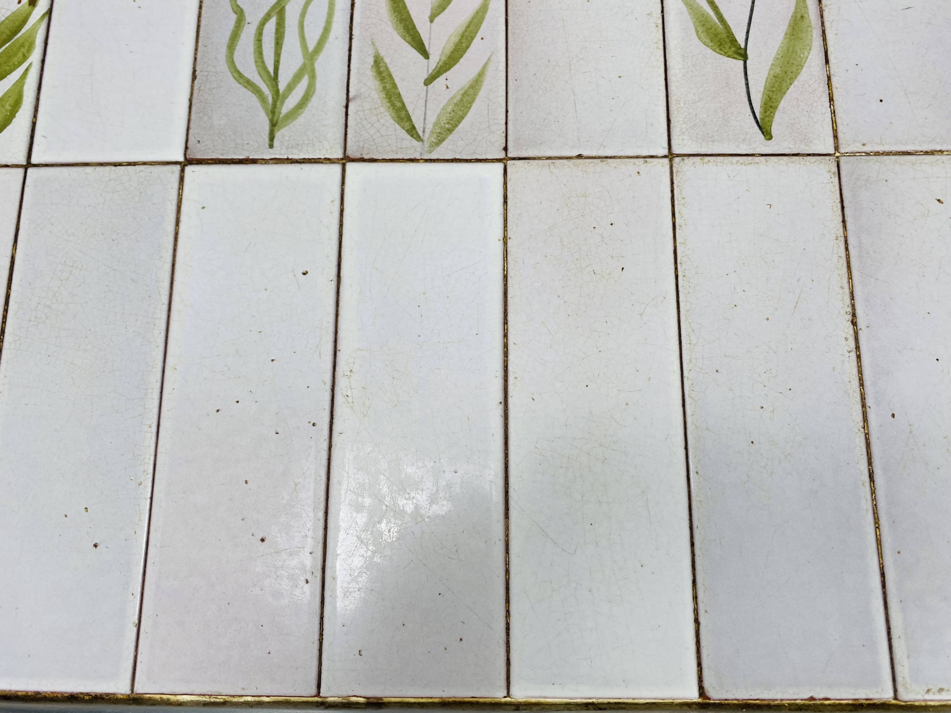 1950s ceramic coffee table, made from Roger Capron tiles