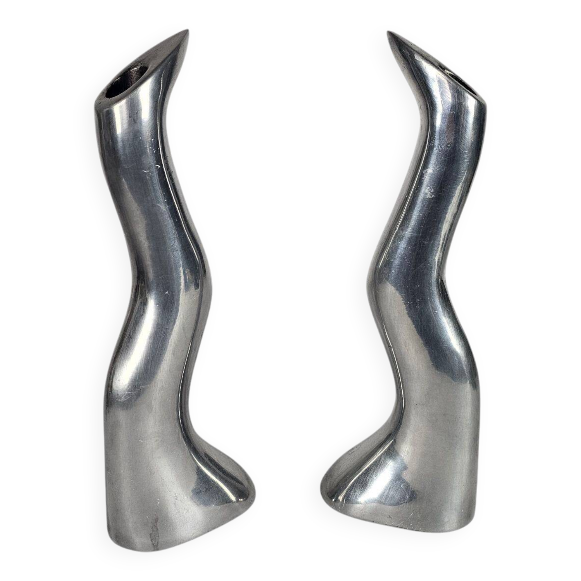 Ikea - design Anna Efverlund - Atomic - 2 bougeoirs 'Zig Zag'