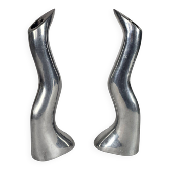 Ikea - design Anna Efverlund - Atomic - 2 bougeoirs 'Zig Zag'
