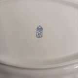 Old Dish Basket Vegetable Dish Earthenware Gien Rouen Renaissance Blue Model