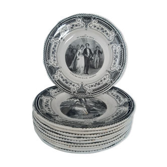 Ancient plates talking the pleasures of the creil and montereau wedding