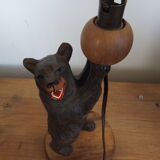 Lampe ours en bois, forêt noire
