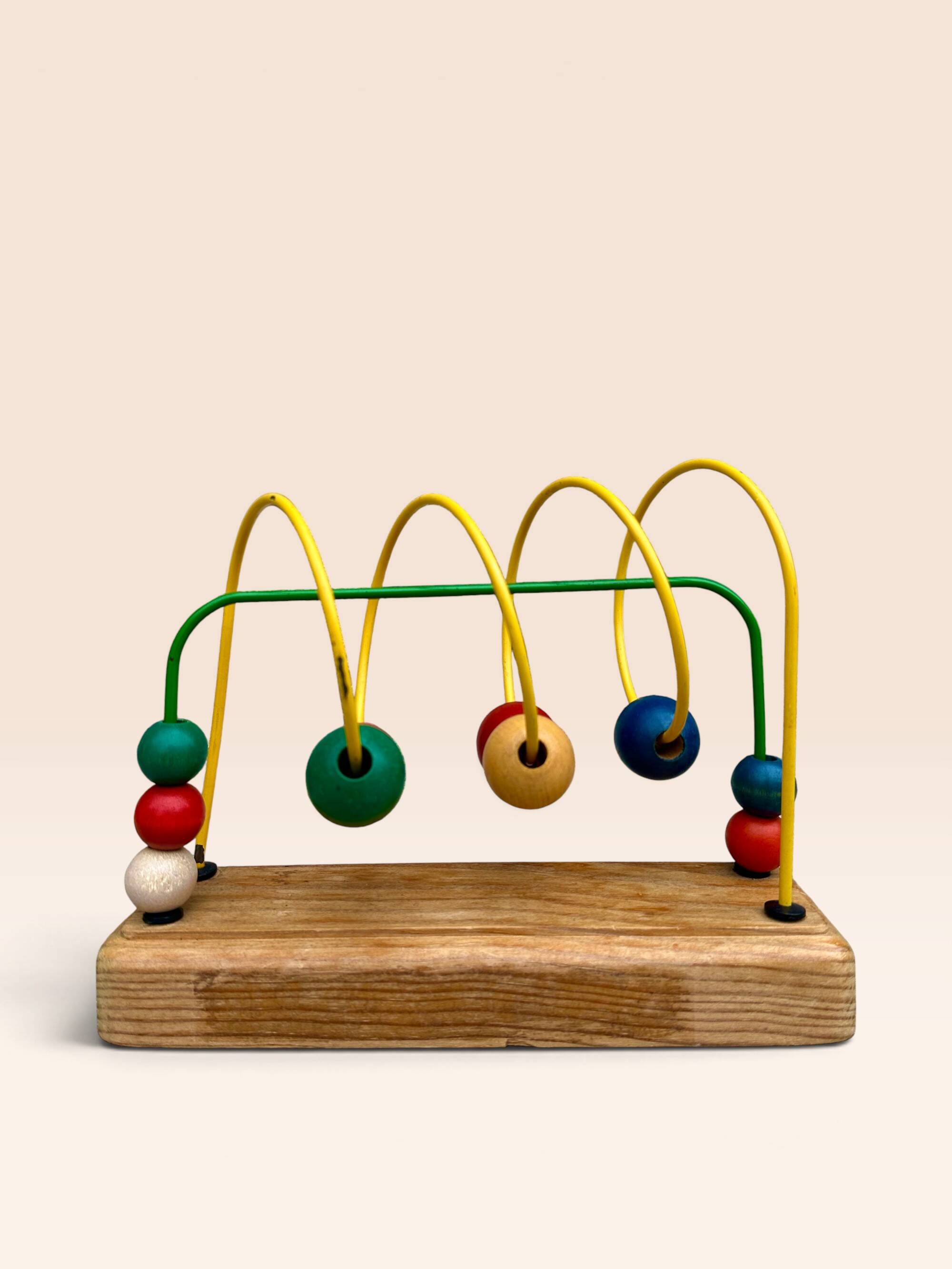 Jouet d'éveil boulier en bois multicolore
