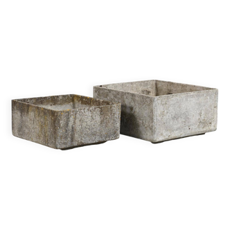 Suite of cement planters, Eternit circa 1960