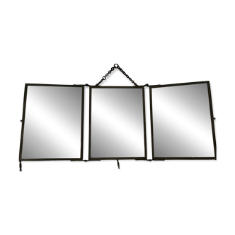 19th century triptych barber mirror