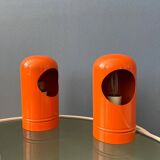 Set (2) of vintage orange table lamps