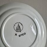 Vintage cake service l'Amandinoise in yellow and gold