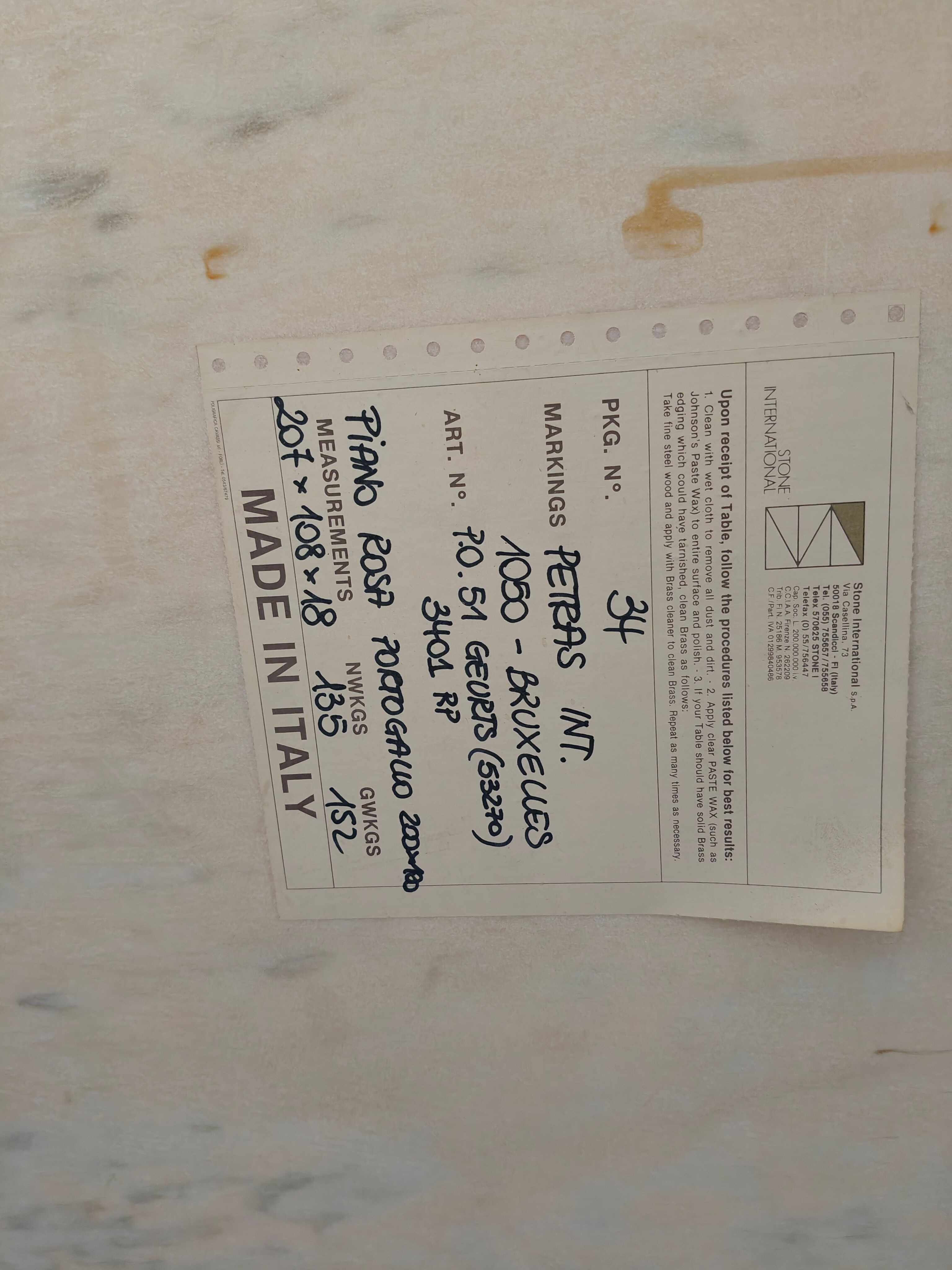 Table de salle à manger en marbre italien, années 1970