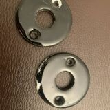 Black Limoges porcelain door handle rosette
