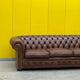 Chesterfield 3-seater sofa – Handmade brown leather