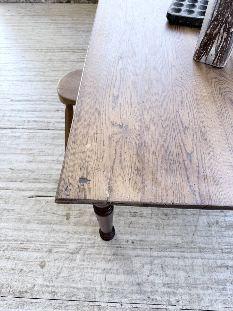 Solid oak table 1900 drapery style XL 250cm