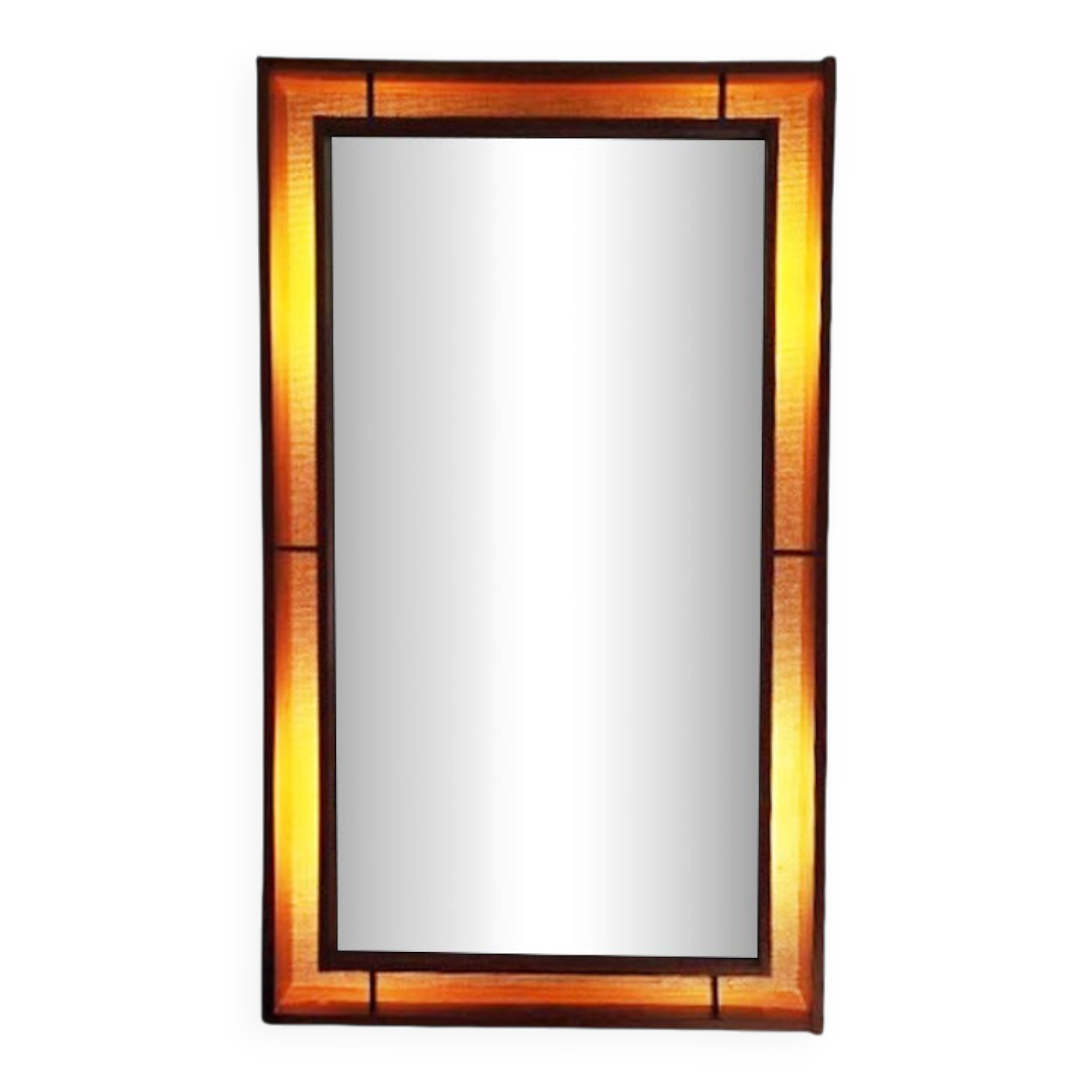 A large backlit mirror, Denmark 1960s.