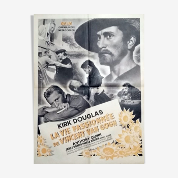Affiche cinéma originale 1956 la vie passionnée de Van gogh kirk douglas