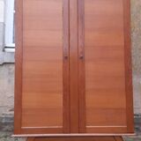Vintage cabinet from the 50s in solid oak with compass feet