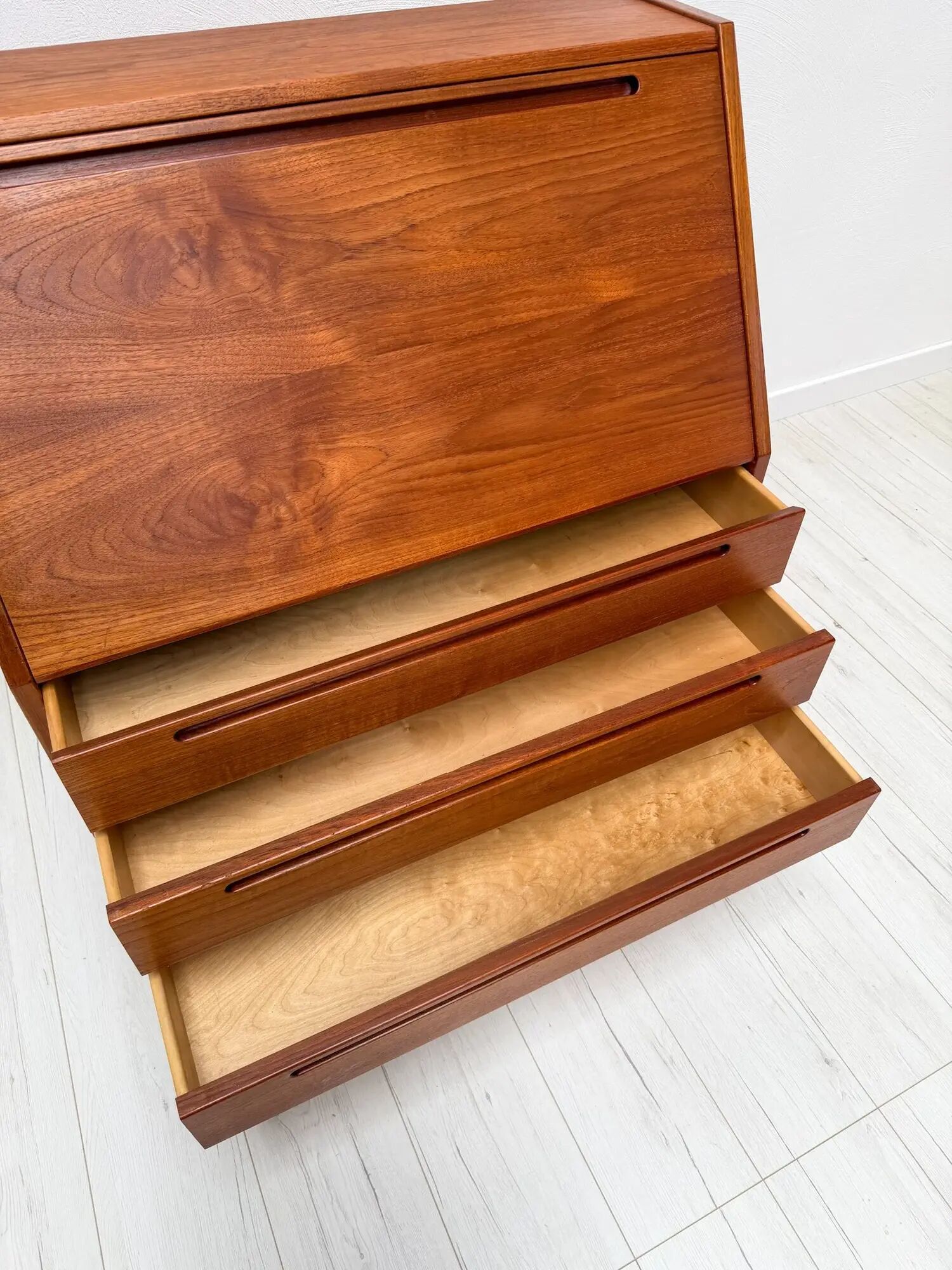 1960s Danish teak secretary desk by Kai Kristiansen for Tørring Møbelfabrik