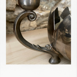 Flower picker and tin candlestick