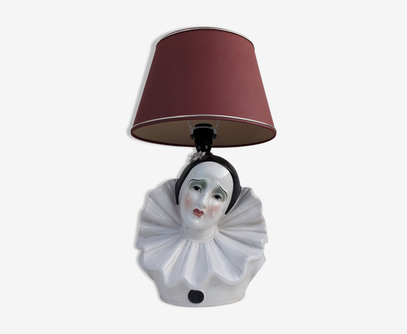 Lampe pierrot en céramique