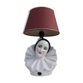 Lampe pierrot en céramique