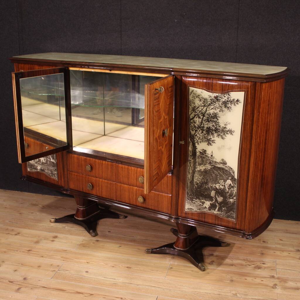 Italian design bar cabinet by Fratelli Rigamonti Desio, Milan, 1940s