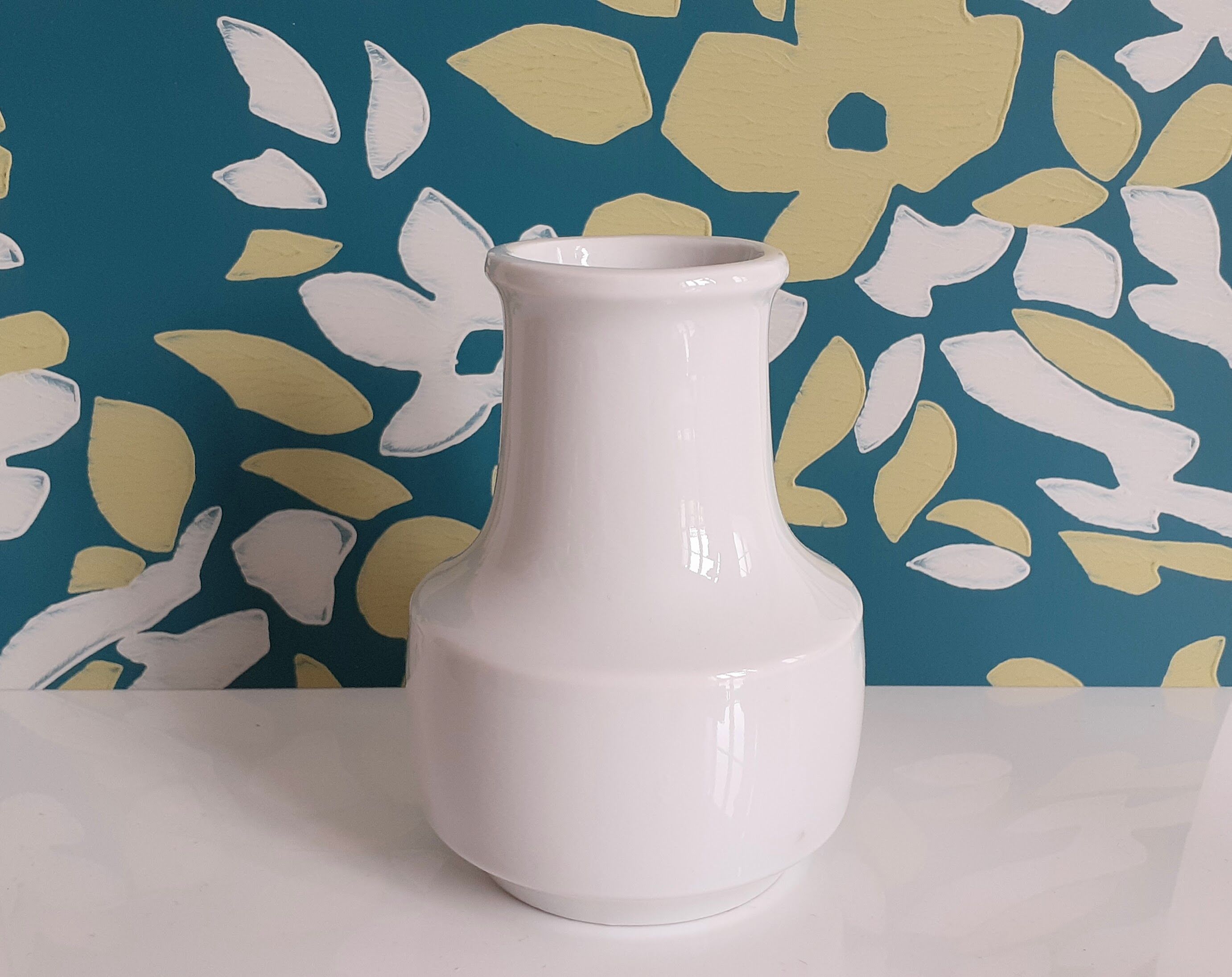 White porcelain vase