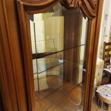Silver cabinet, solid cherry wood display case