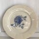 Set of 11 Digoin flat plates, blue rose patterns