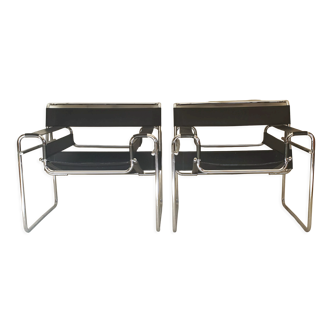 Paire de fauteuils modèle wassily de Marcel Breuer