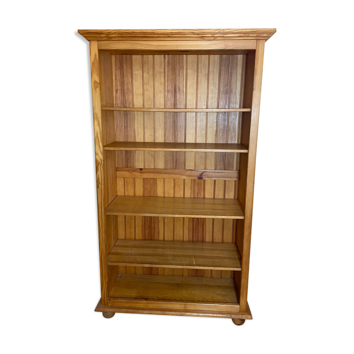 Bookcase solid pine shelf 1980