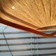 Sisal Ufo pendant lamp and vintage teak by Temde Leuchten