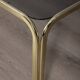Table basse vintage des années 1970 au design italien en laiton doré et verre fumé.