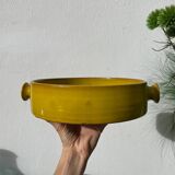 Fire-earth glazed ceramic salad bowl