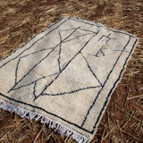 Moroccan beni ourain rug 122x183 cm