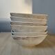 Set of 6 square white porcelain ramekin bowls