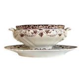 Jules Vieillard sauceboat - Bordeaux in iron earth, "Louis XV" service