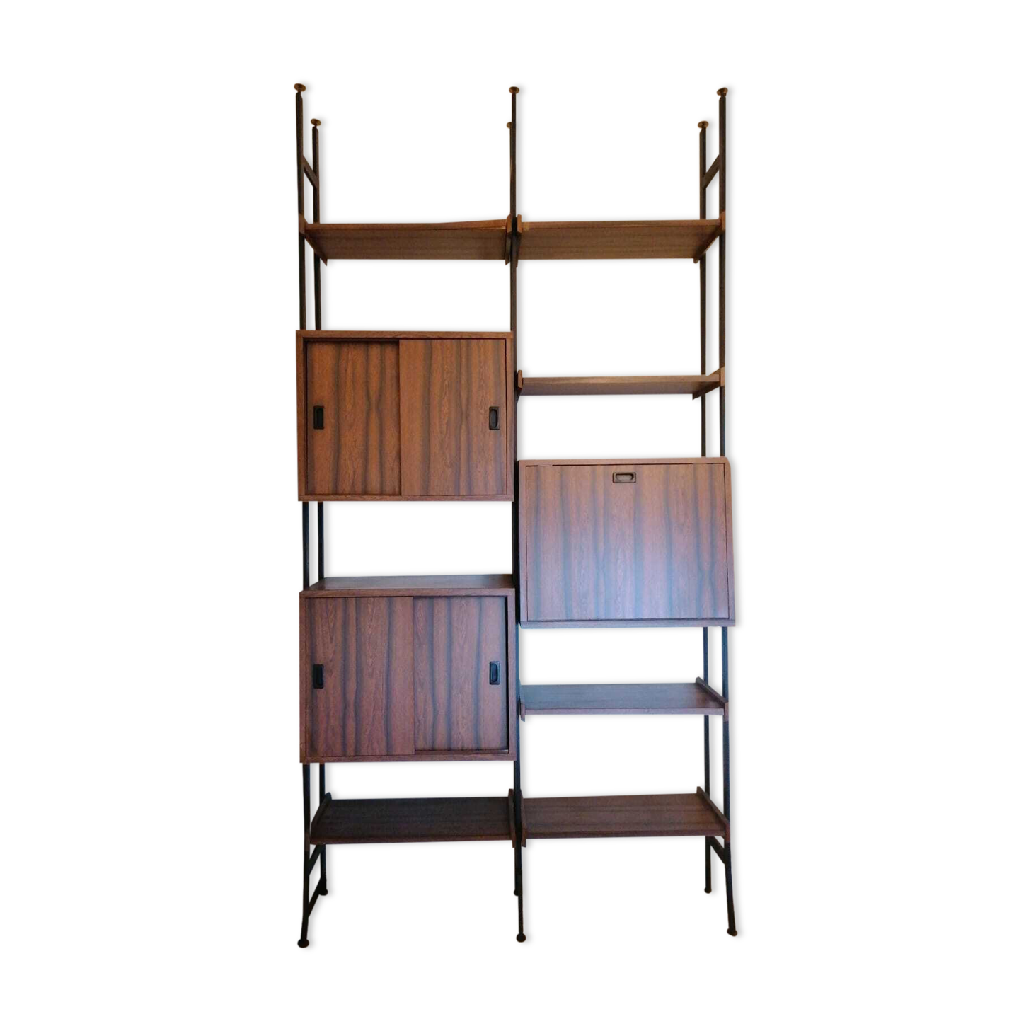 Library shelves of the 60s, Italian rosewood production