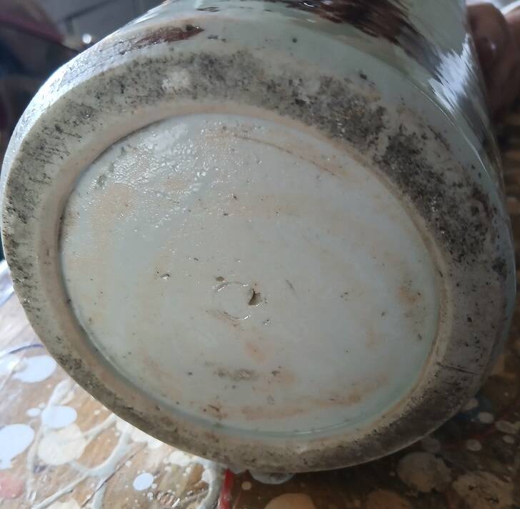 Large Cylindrical Handmade Vase – Botanical Decor "Herbarium"