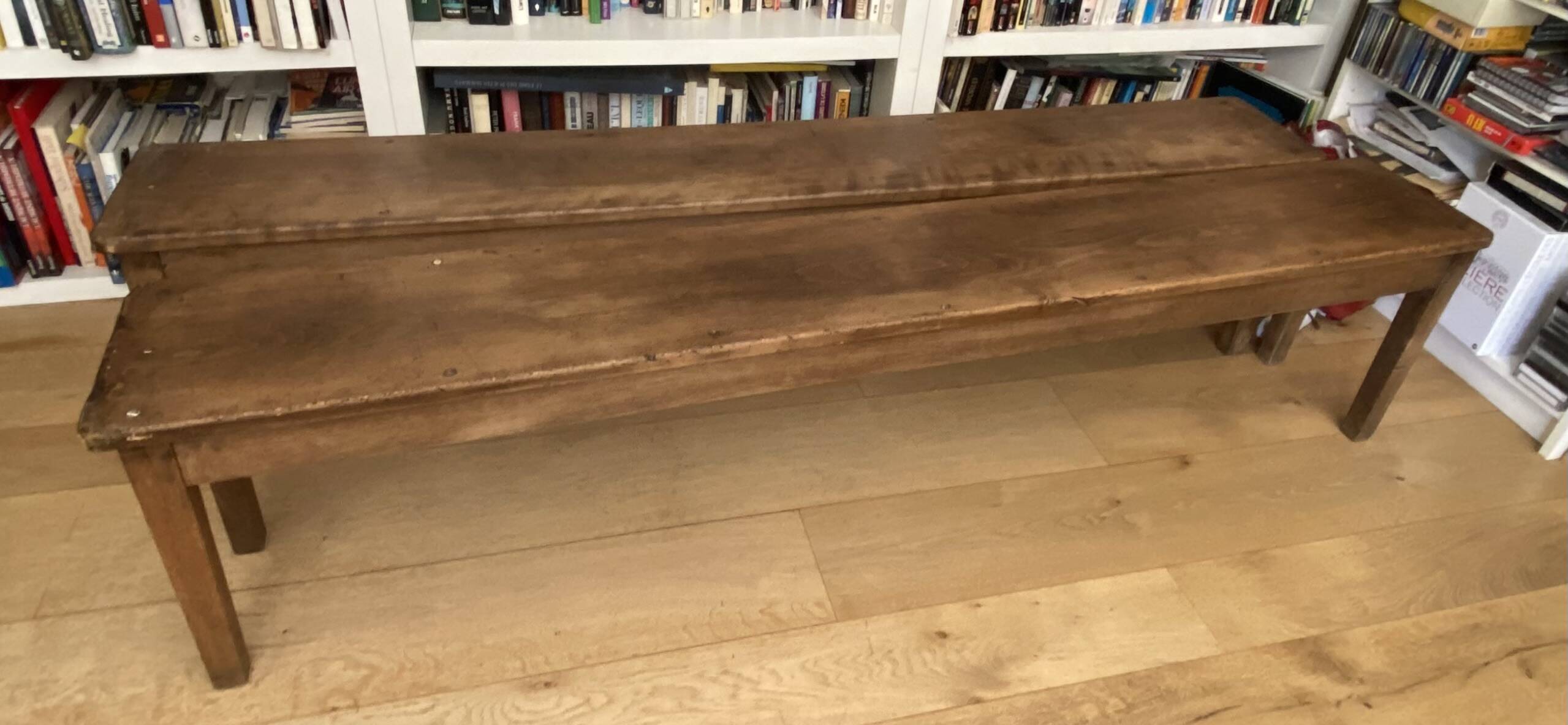 A pair of antique benches