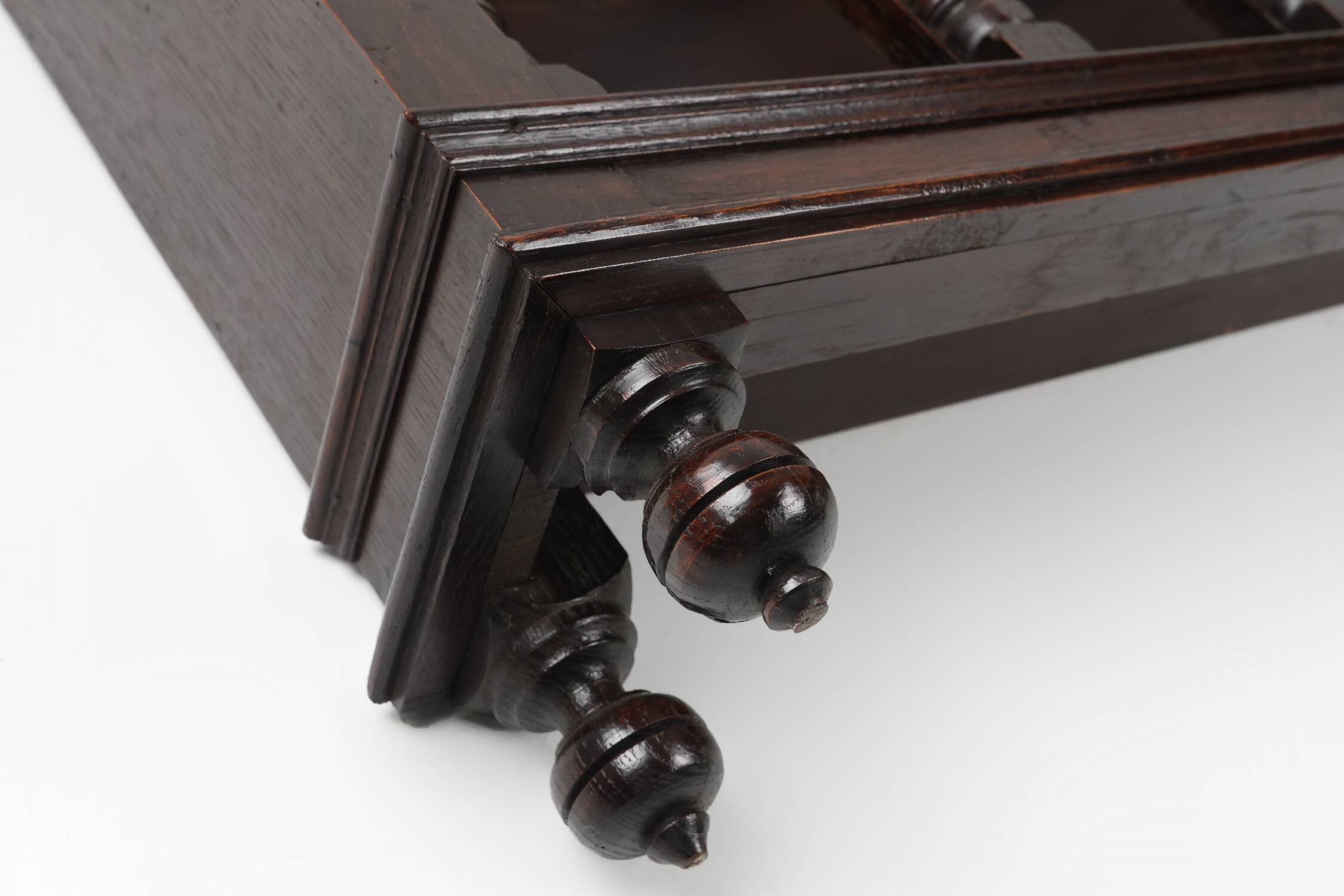 16th Century gothic style hand carved wall mount rack