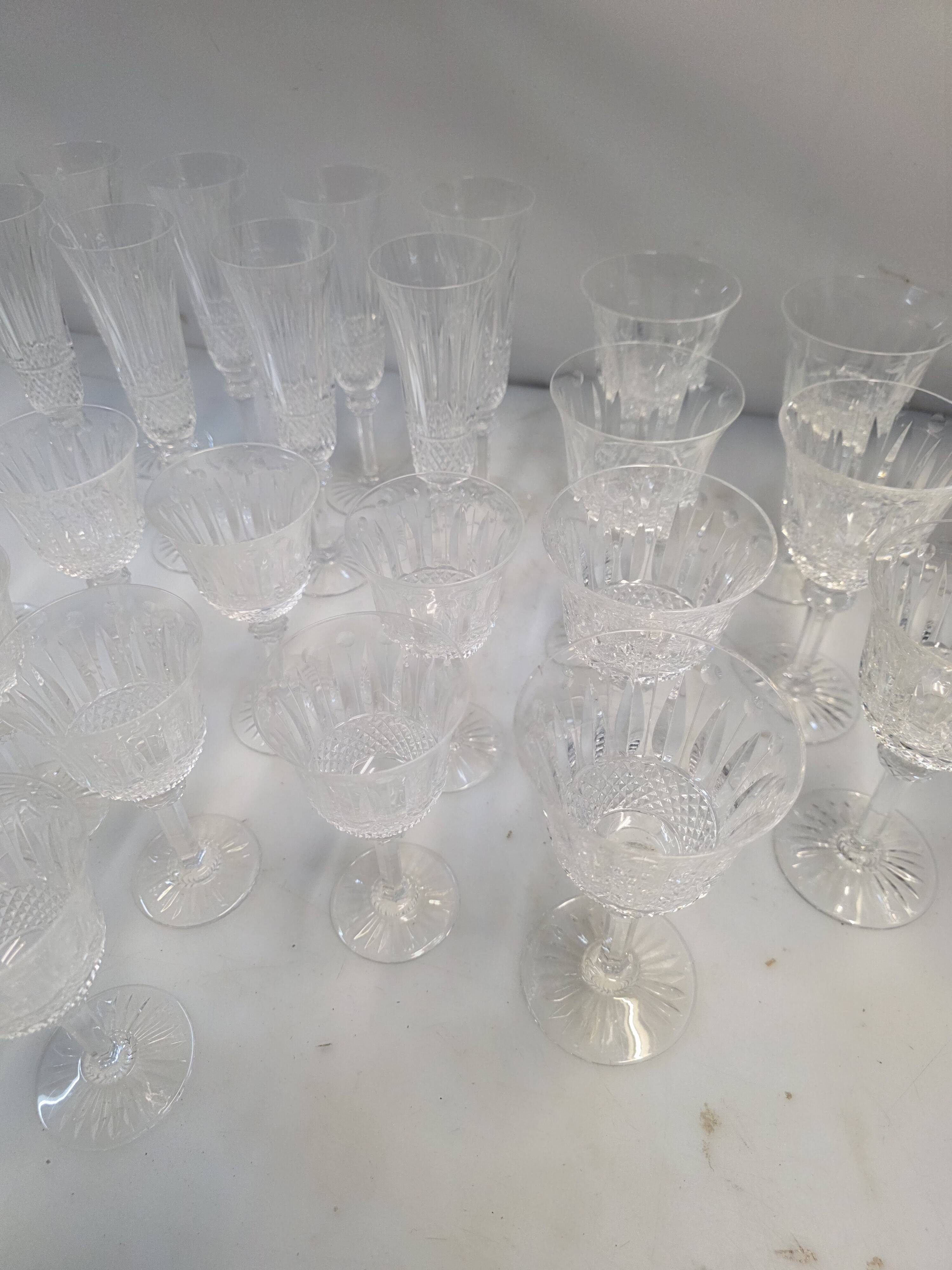 Service of 27 crystal glasses from Saint-Louis